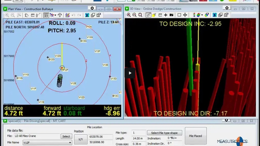 3D Pile Driving Guidance for Plumb & Battered Piles