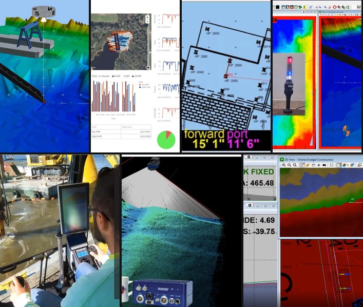 Dredges, Cranes, Vessels In Field Operations