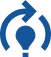 Lightbulb With Circular Arrow Icon