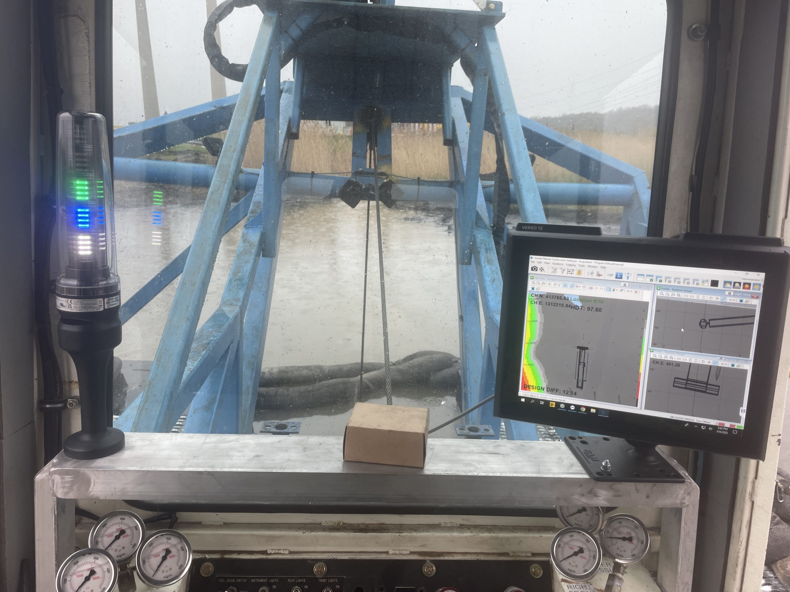 stacklite installed on marine machinery
